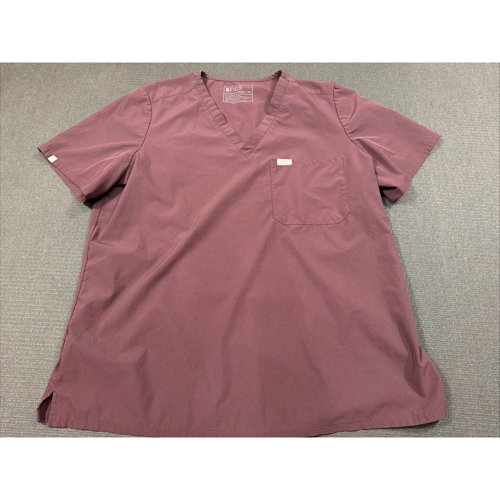 FIGS FIONx Catarina One Pocket Scrub Top Women XXL W21SW1025 Dark Fig FREEx